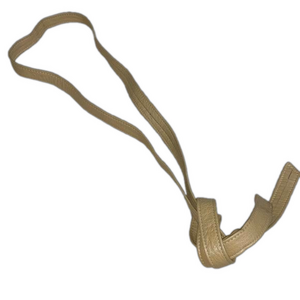 Emmanuel Womens vintage tan tie up thin leather belt medium